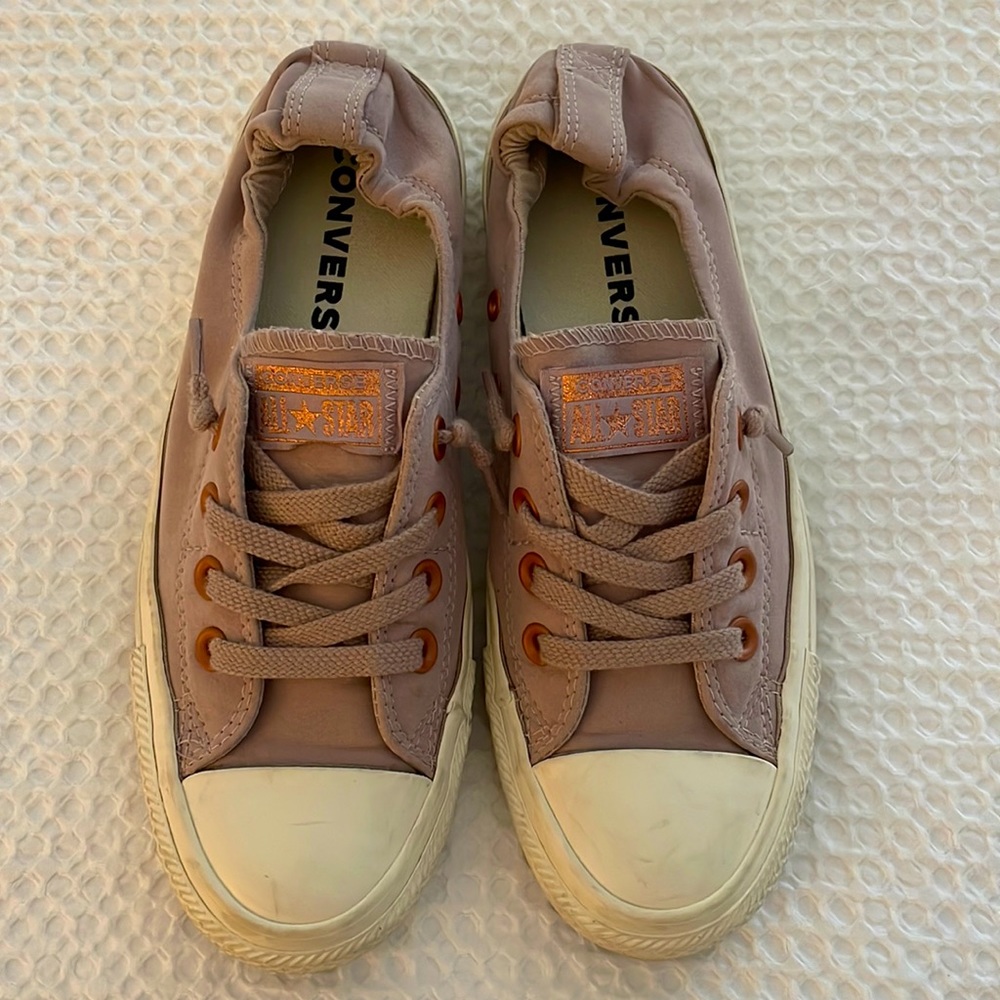 Converse slip on pink/rose shoreline chuck taylor all star; size 7